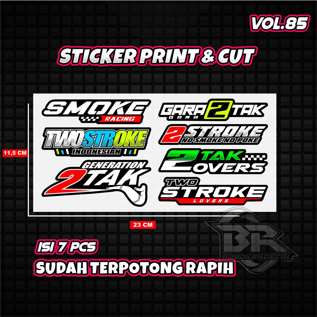 Jual Sticker Racing Vinyl Pack Print & Cut Stiker Motor Setiker Variasi ...