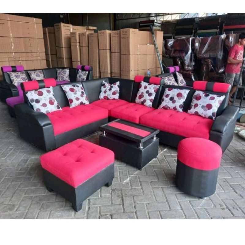 Jual Sofa Sudut L Davinci Jumbo Meja Paling Termurah Shopee Indonesia