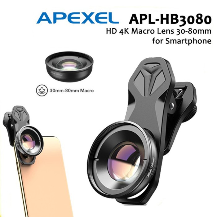 Jual APEXEL APL-HB3080 HD 4K Lensa Macro 30-80mm Lens for Smartphone ...