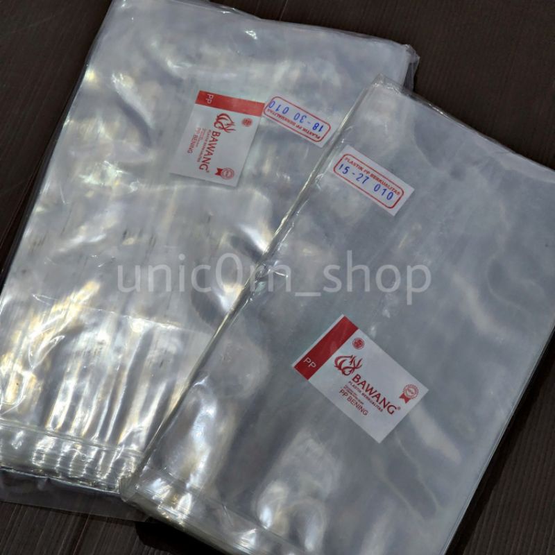 Jual Kantong Plastik PP Mika Bening Tebal 010 Merk Bawang Isi 500gram Shopee Indonesia