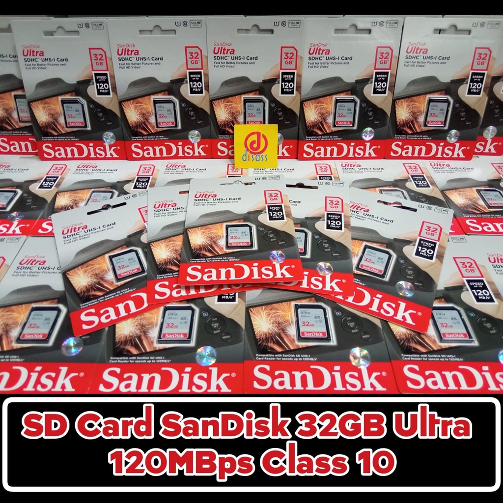 Jual SANDISK ULTRA SDCARD 32GB 100MBPS UHS1 SDHC KARTU MEMORY KAMERA