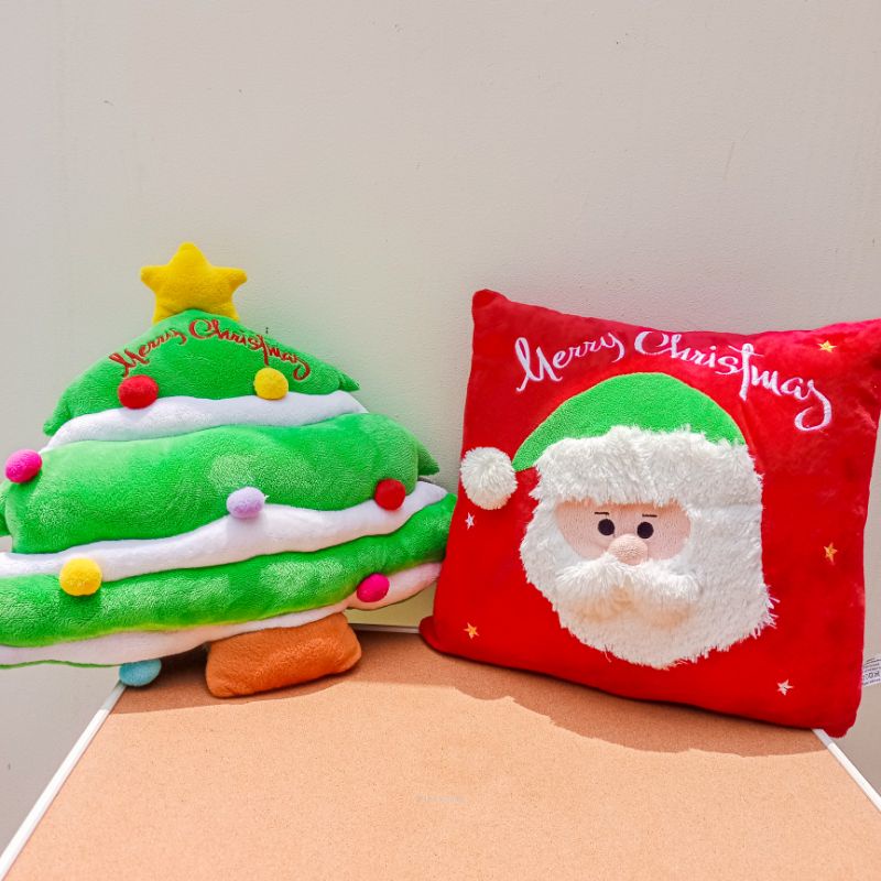 Jual Bantal Santa Claus Natal Boneka Merry Christmas Dekorasi Hiasan Dekor Ruangan Acara Santa 2268