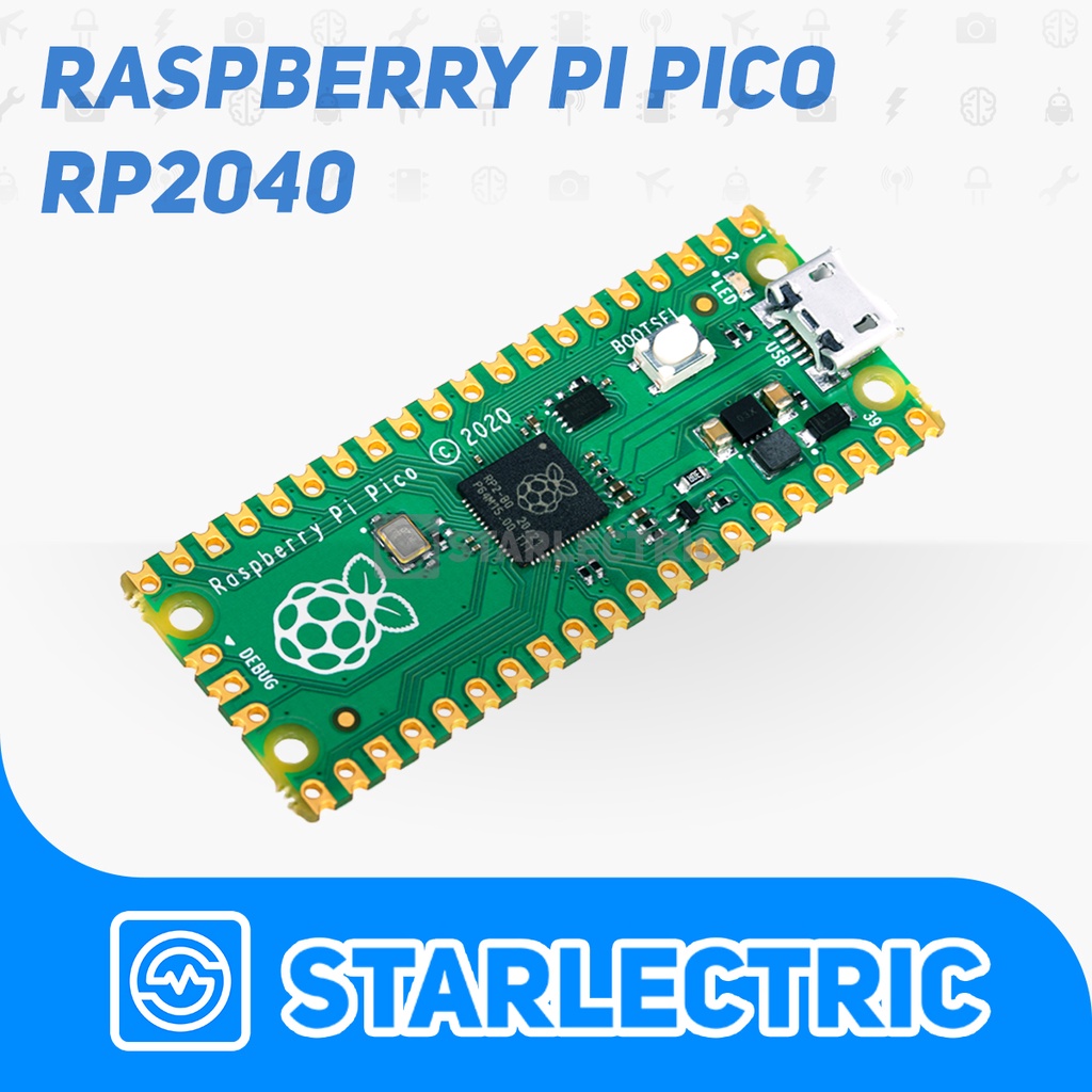 Jual Raspberry Pi Pico Rp2040 Micropython Micro Usb Non Solder Rp 2040 Arm Shopee Indonesia 8761