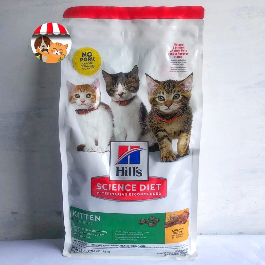 Jual Hill's Science Diet Kitten Chicken 1.58kg Cat Food Makanan Anak