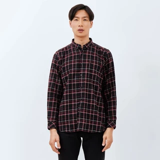M231 Kemeja Pria Flannel Panjang Merah 2604B