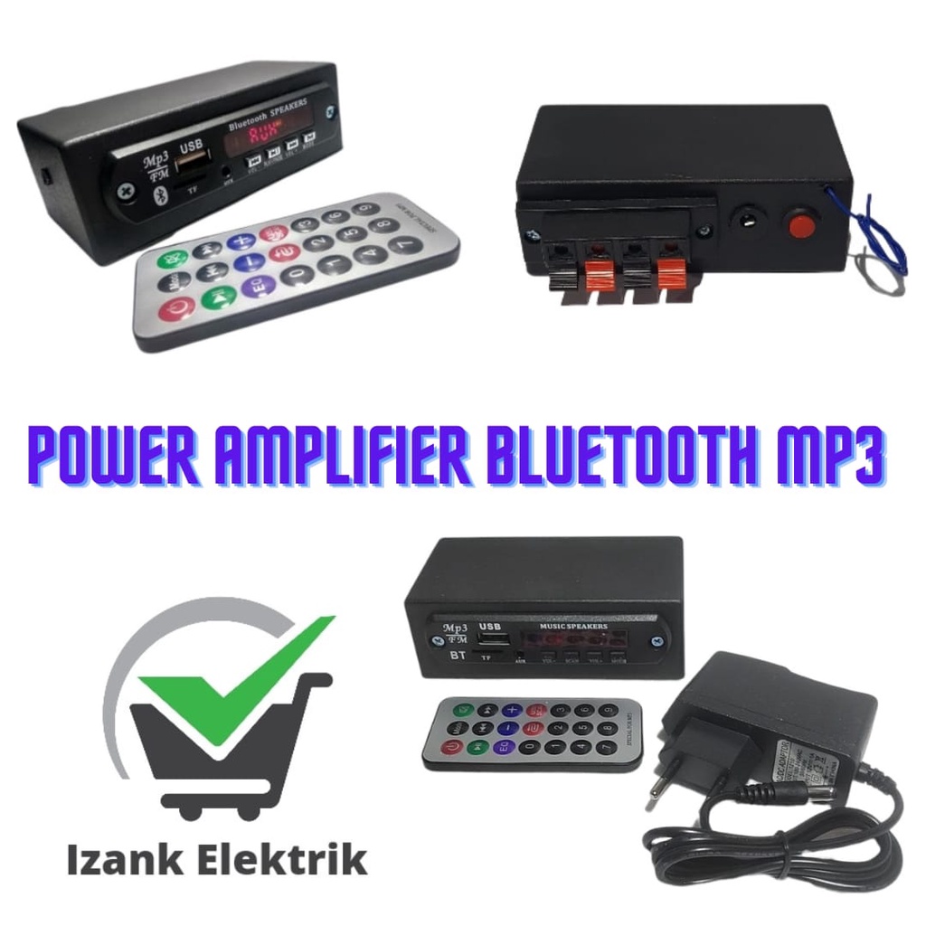 Jual power amplifier rakitan mp3 Bluetooth player radio FM USB Adaptor