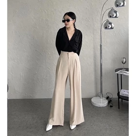 ASOKA Malary Pants 2150 Loosepants Wanita Celana Kulot Wanita Silky Pants