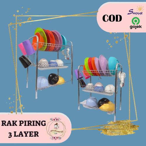 Jual Shenar Rak Piring Stainless Steel Susun 3 Modern By Shenar Shopee Indonesia 8551