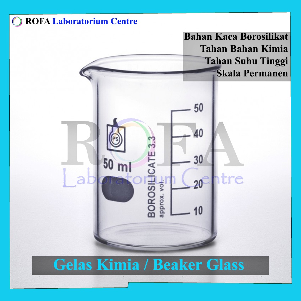 Jual Gelas Kimia Beaker Glass Gelas Piala Gelas Beaker Gelas Pyrex 50 Ml Shopee Indonesia 7732