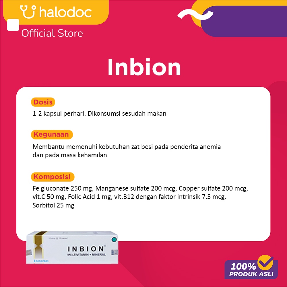 Jual Inbion 10 Kapsul | Shopee Indonesia