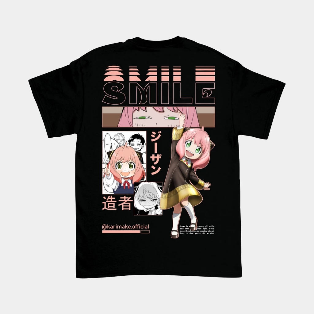 Baju Kaos Anak Unisex Gambar SPY X FAMILY ANYA FORGER 