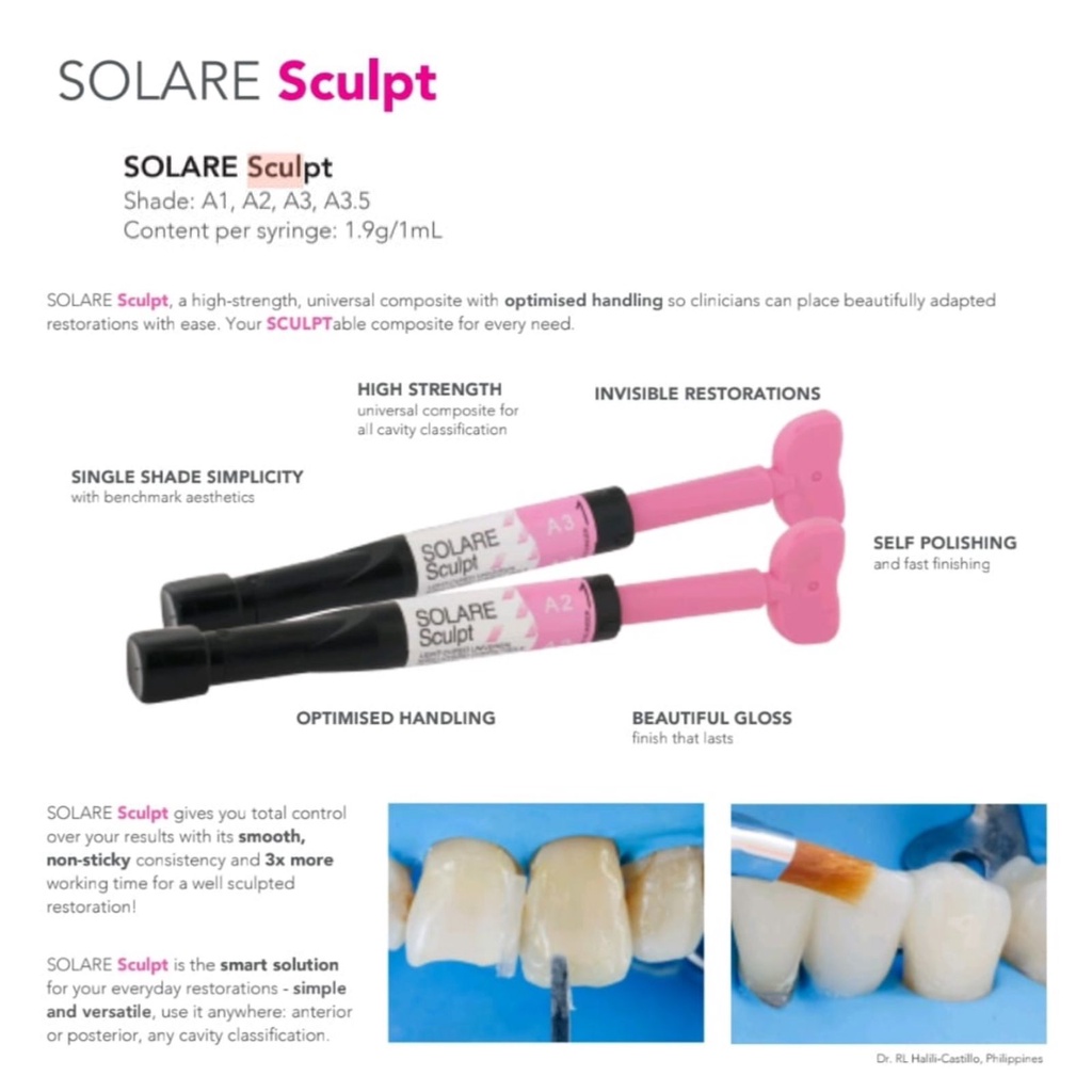 Jual SOLARE SCULPT GC Fuji A1 A2 A3 A3,5 Dental Composite Solare ...