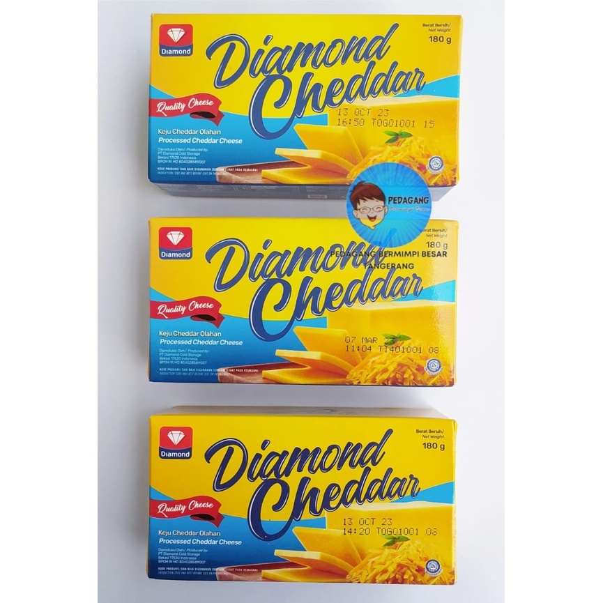 Jual Keju Diamond Cheddar Cheese 180 Gram Shopee Indonesia