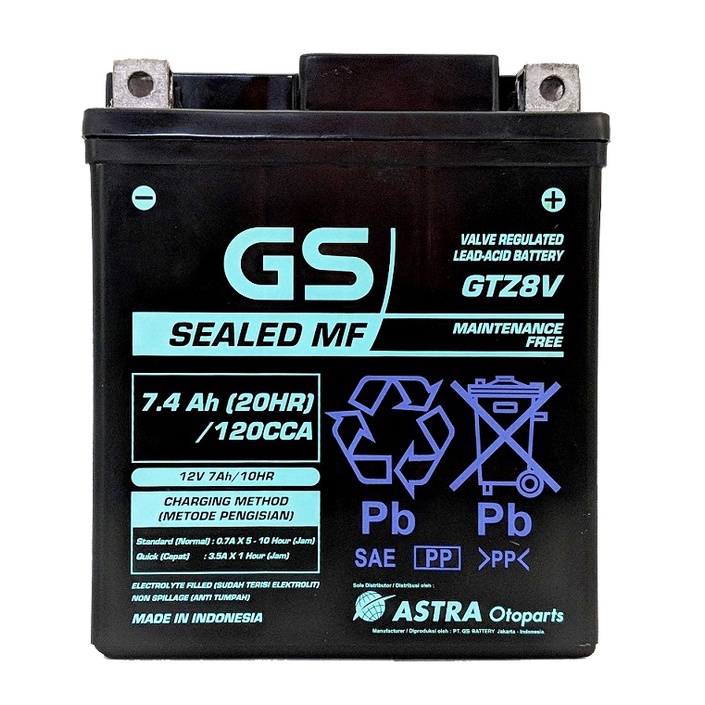 Jual Aki GS GTZ8V CBR 250 250RR R25 MT25 Apache 200 Sprint 150 Motor
