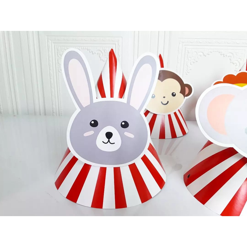Jual topi pop up animal satuan/ topi pop up sirkus satuan/ topi ulang ...