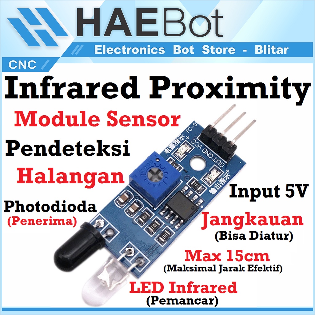 Jual Haebot Infrared Inframerah Module Modul Sensor Penghalang Infra