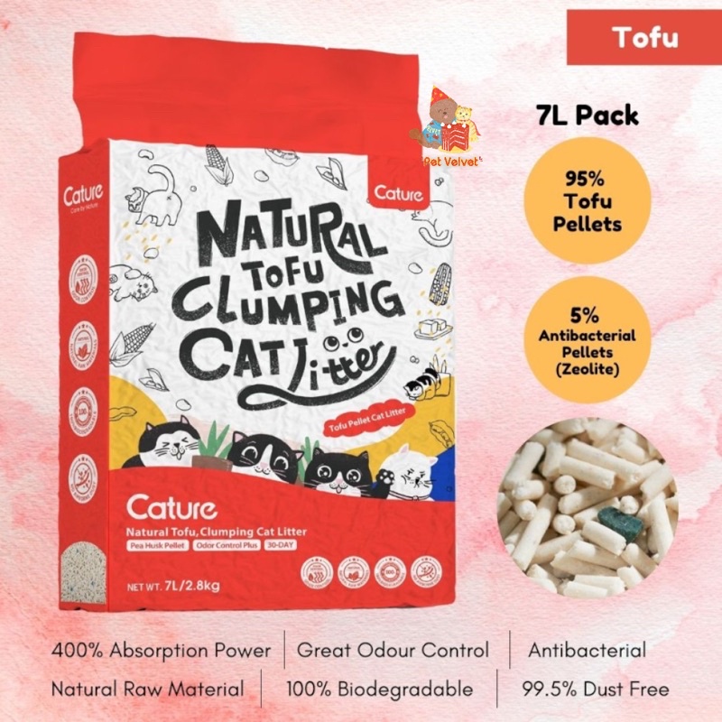 Jual Cature - Natural Tofu Clumping Premium Cat Litter (Tofu ...