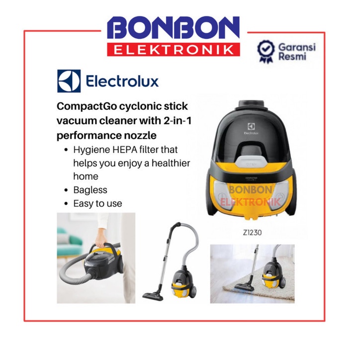 Jual ELECTROLUX VACUUM CLEANER COMPACTGO CYCLONIC BAGLESS Z1230