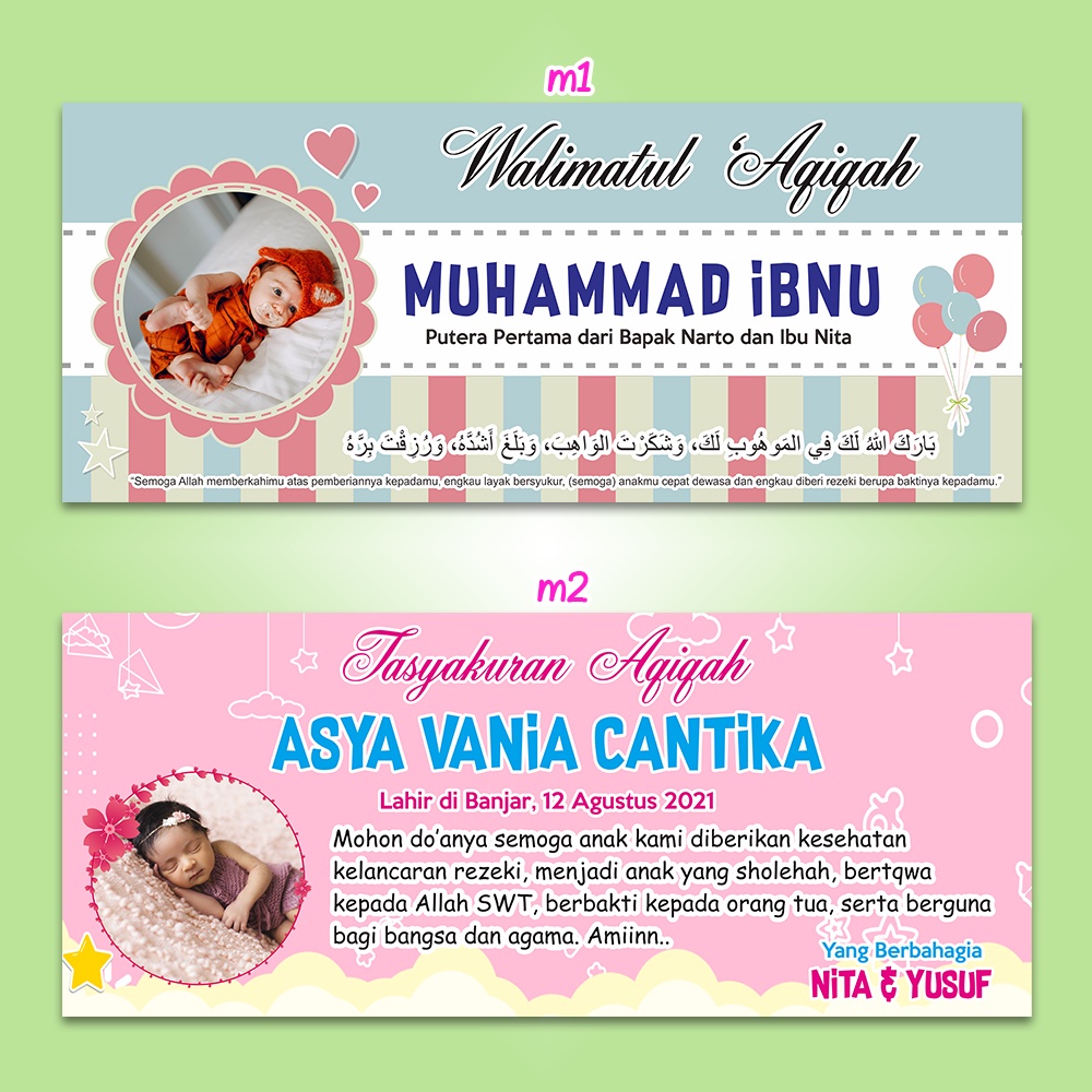 Jual banner aqiqah dan tasyakuran anak | Shopee Indonesia