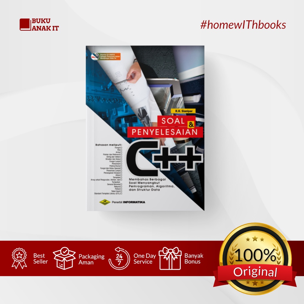 Jual BUKU SOAL DAN PENYELESAIAN C++ TENTANG PEMROGRAMAN ALGORITMA DAN ...
