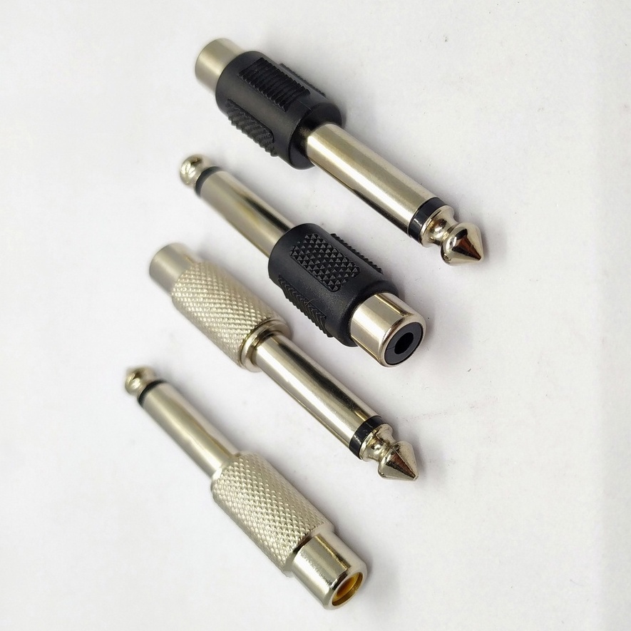Jual Converter besi & plastik Jack 6.5mm Mono To RCA Sambungan Jek