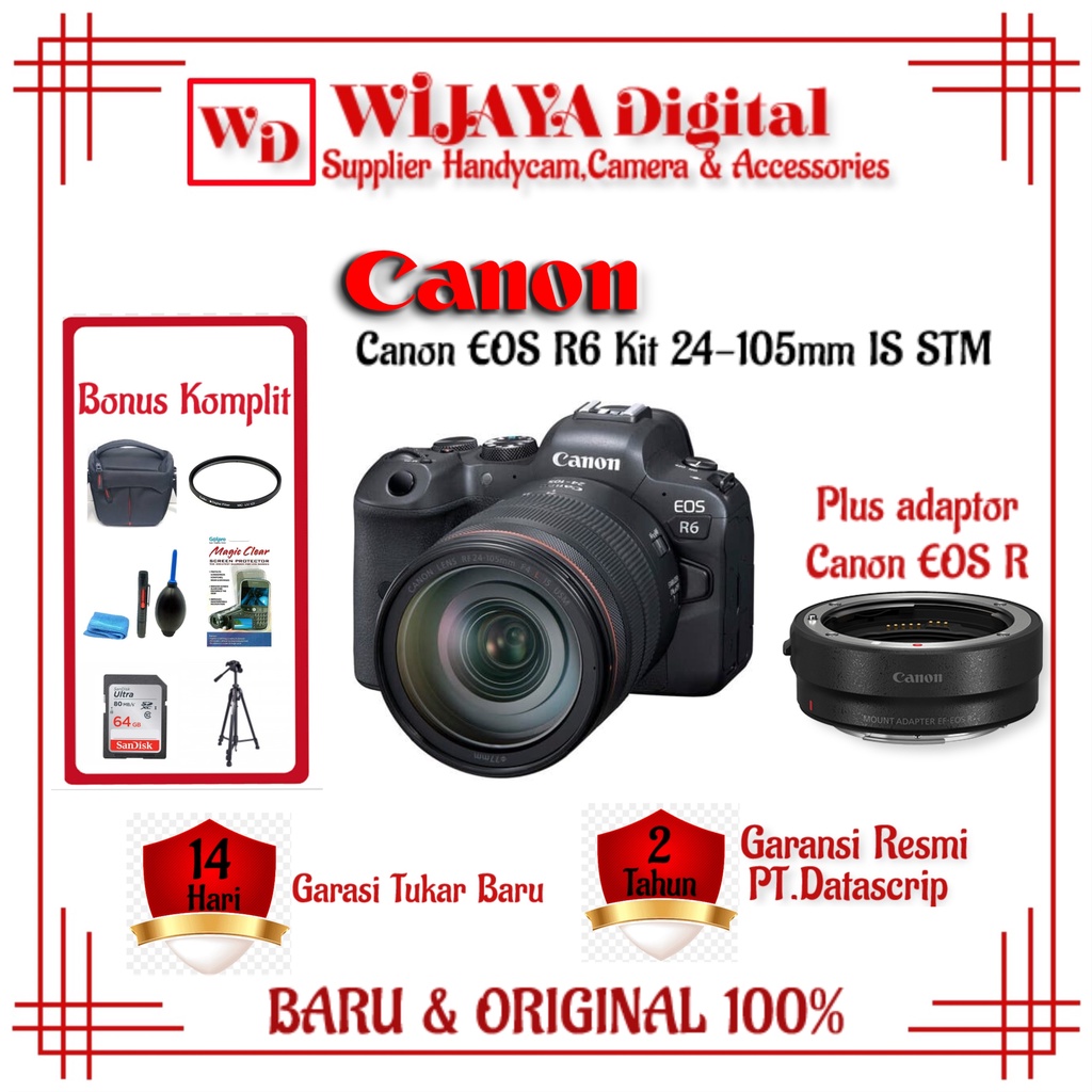 Jual Canon EOS R6 Body Only & EOS R6 Kit IS STM | Shopee Indonesia