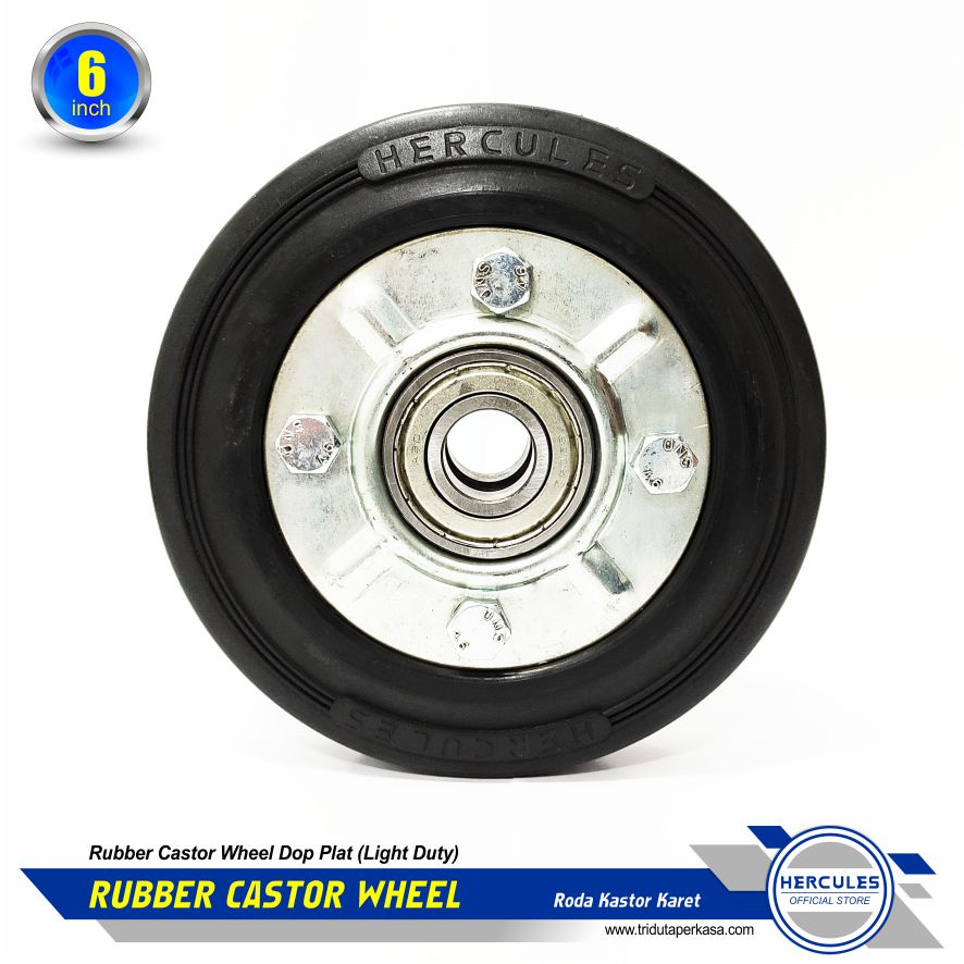 Jual Hercules Castor Wheel Dop Plat Inch Light Duty Roda Troli