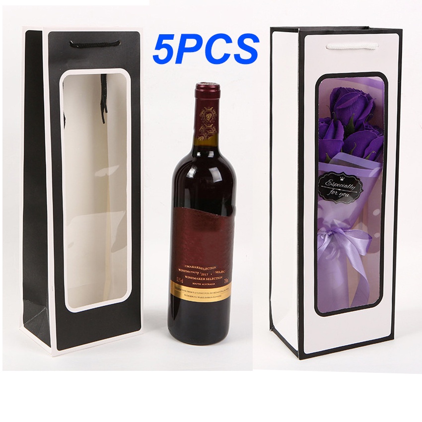 Jual Pcs Kantong Kertas Tas Wine Anggur Imlek Hampers Hantaran Kantong Botol Wine Paper Bag