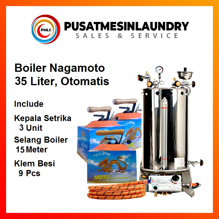 Jual Boiler Nagamoto Liter Otomatis Asli Setrika Uap Setrika Laundry Shopee Indonesia