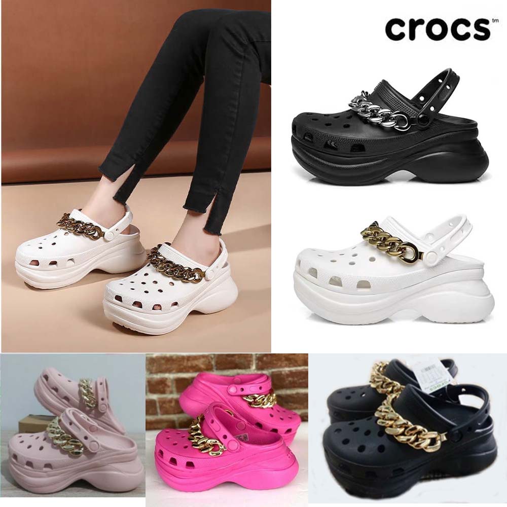 Jual Sandal Crocs Classic Bae Clog Chain Embellished / Sandal Wanita ...