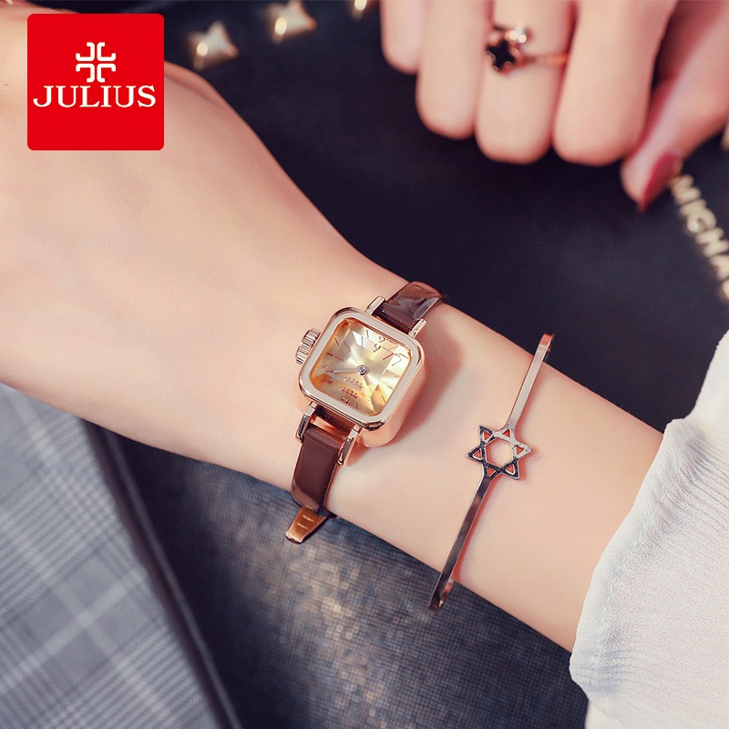 Jual Julius Small Square watch JA 496 | Shopee Indonesia
