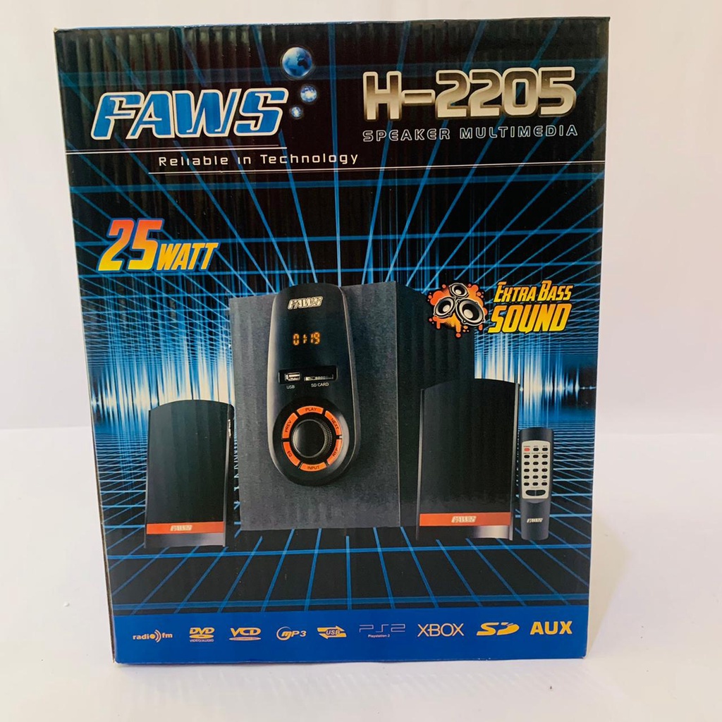 Jual Faws Speaker Bluetooth H-2205 Multimedia Aktif 2.1 Stereo Music ...