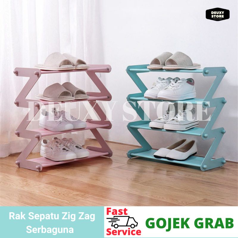 Jual Rak Sepatu ZigZag 4 Susun / Tempat Sepatu Serbaguna | Shopee Indonesia