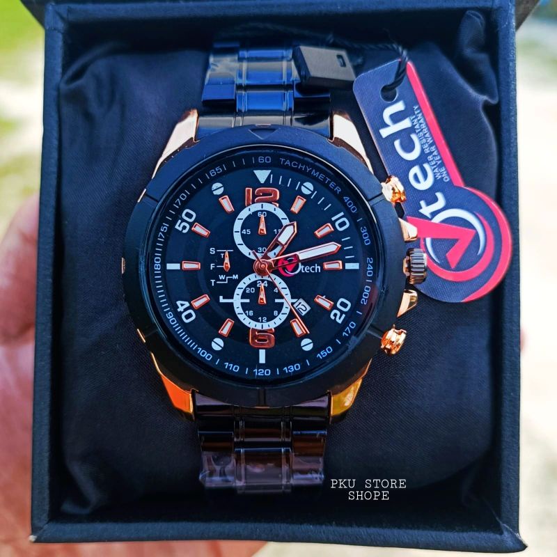 Jual Jam Tangan pria Rantai stainless Steel V Tech Tanggal Aktif | Jam ...