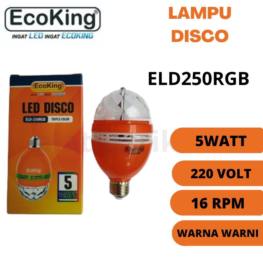 Jual ECOKING LAMPU DISCO WARNA WARNI 16RPM SUPER!!! RGB | Shopee Indonesia