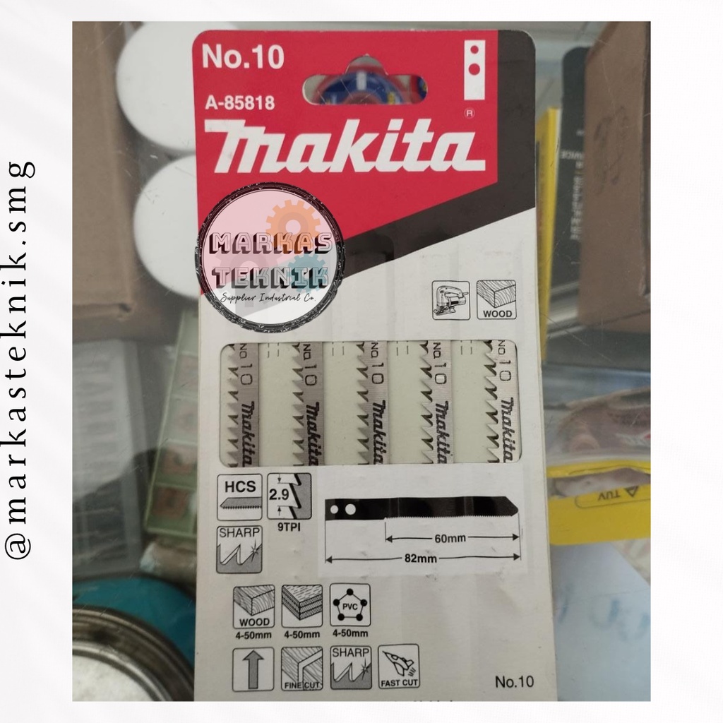 Jual MAKITA No. 10 Mata Jigsaw A85818 / Gergaji Listrik Jigsaw HCS