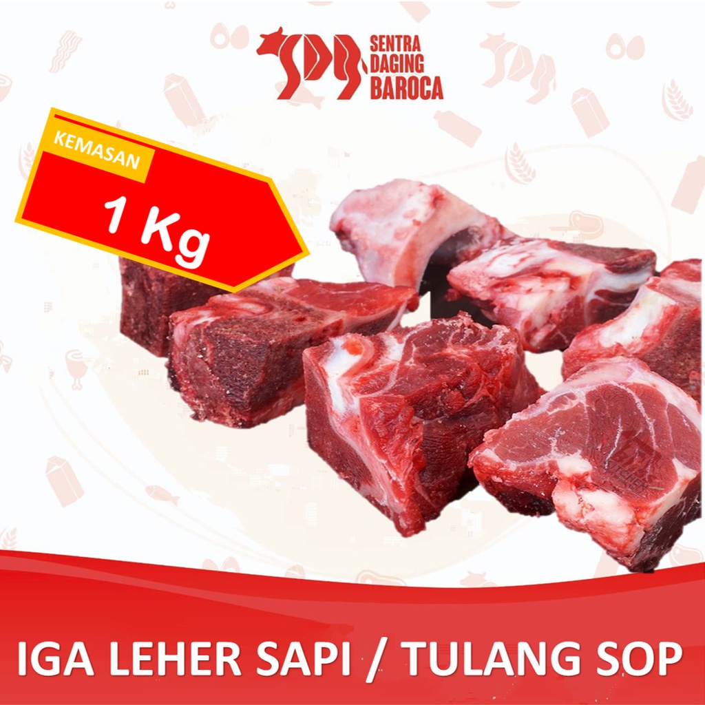 Jual Iga Gondrong Import Kg Beef Neck Bone Tulang Leher Daging Shopee Indonesia