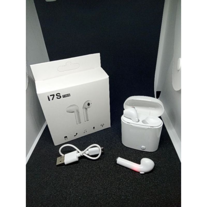 Jual Earphone Bluetooth i7s TWS Putih Headset Wireless Shopee Indonesia