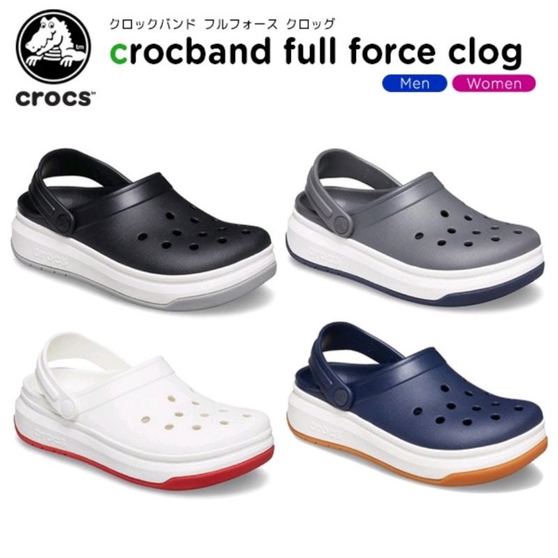 [GRANDGLORIOUS] Crocs Full Force Sandal Pria dan Wanita Sandal Clog Unisex  Crocs Full Force