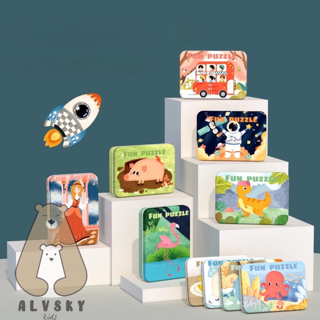 Jual MY FIRST PUZZLE MAINAN EDUKASI FUN PUZZLE KALENG 5 IN 1 Shopee Indonesia