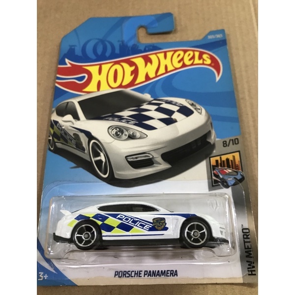 Hot Wheels Porsche Panamera Polizeiauto - 2018 HW Metro Serie, 1:64, Weiß