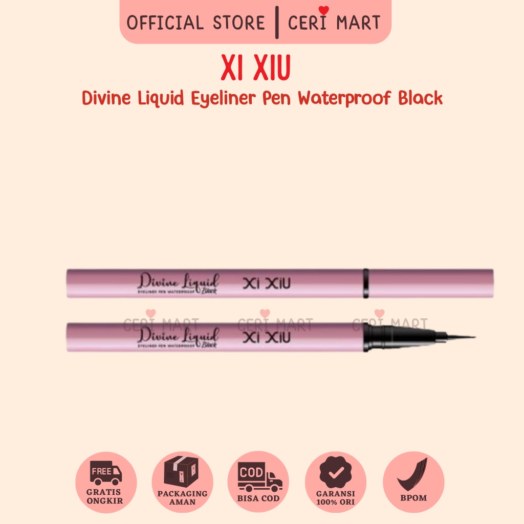 Jual Xi Xiu Xixiu Divine Liquid Eyeliner Pen Waterproof Pulpen Eyeliner Intense Black Shopee 