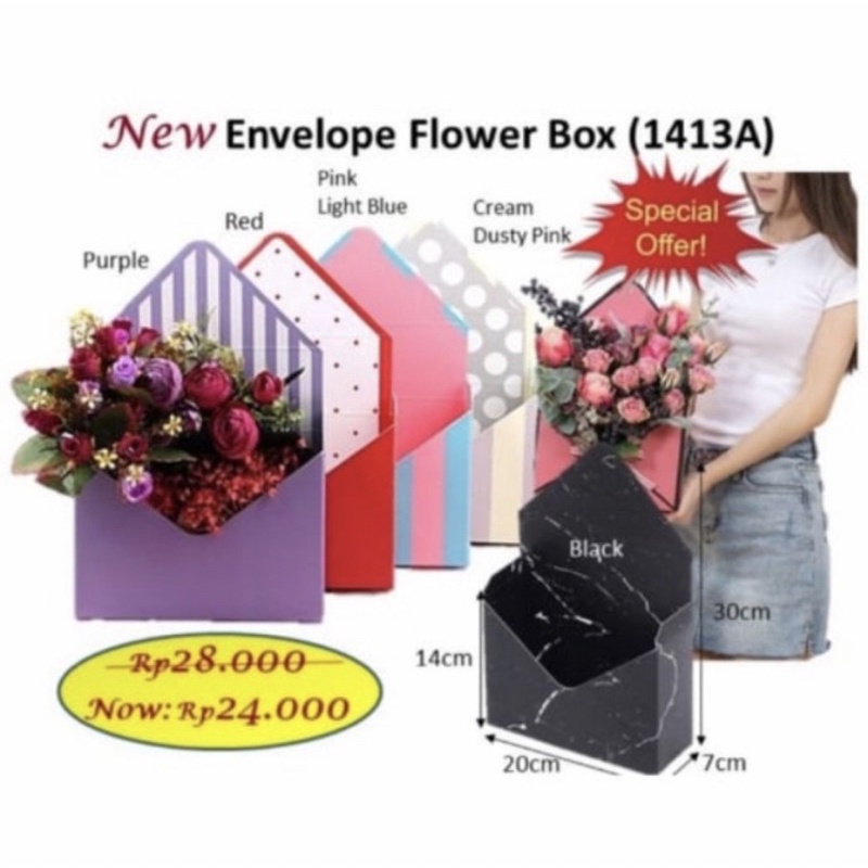Jual New Envelope Flower Box 1413A Box Bentuk Amplop Box Amplop Box