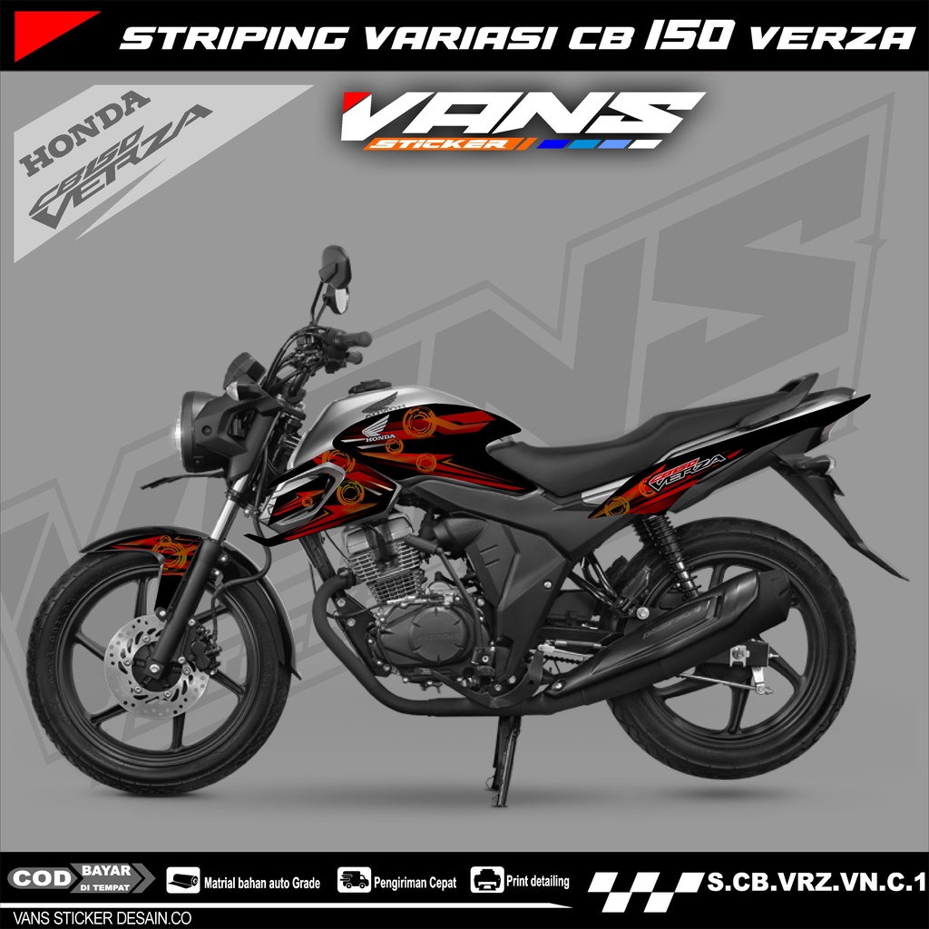 Jual Sticker striping motor cb verza lis variasi motor cb verza