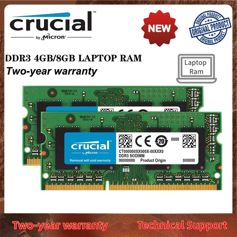 Jual [NEW] Crucial Laptop RAM DDR3 4GB 8GB 1333/1600MHz SODIMM Memory ...