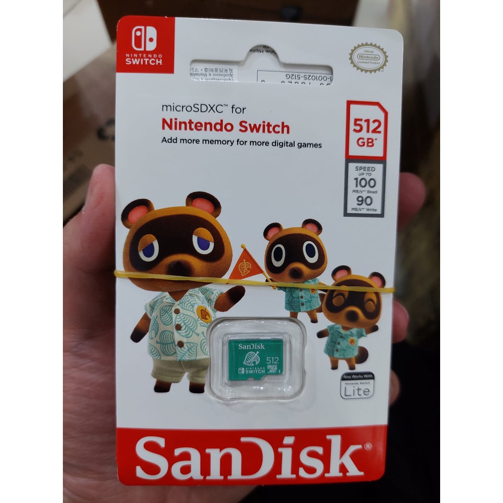 Memory Micro SD SanDisk 512GB Animal Crossing Edition Nintendo Switch