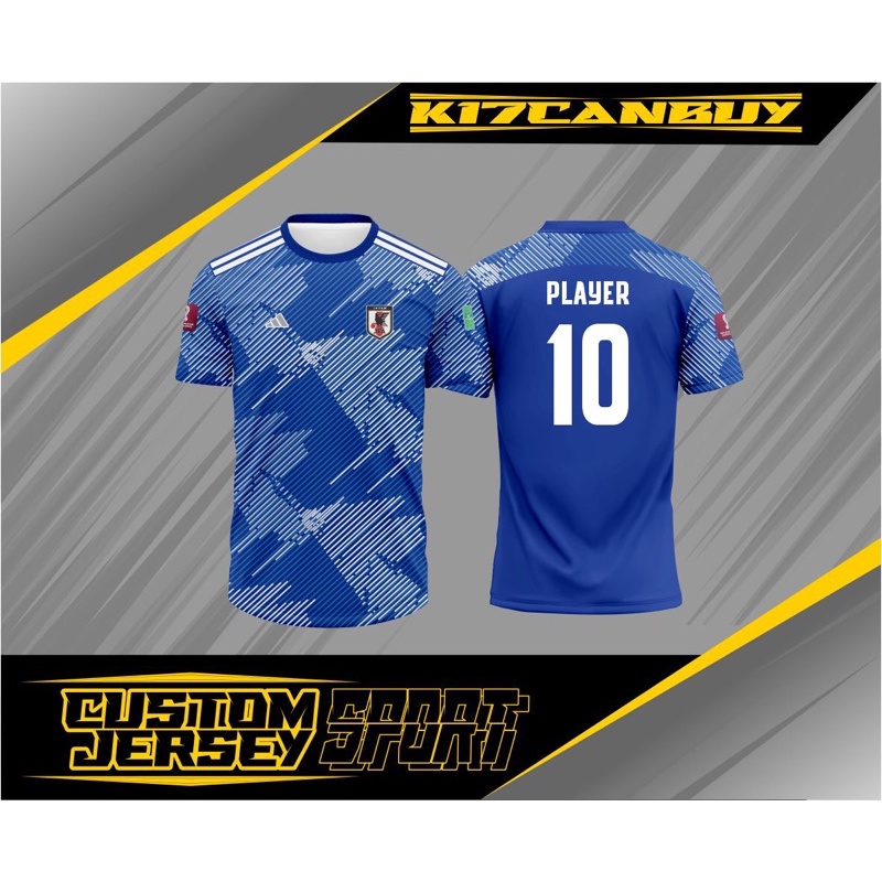 Jual JERSEY JEPANG WORLD CUP 2022 VARIASI CUSTOM NAMA DAN NO Shopee
