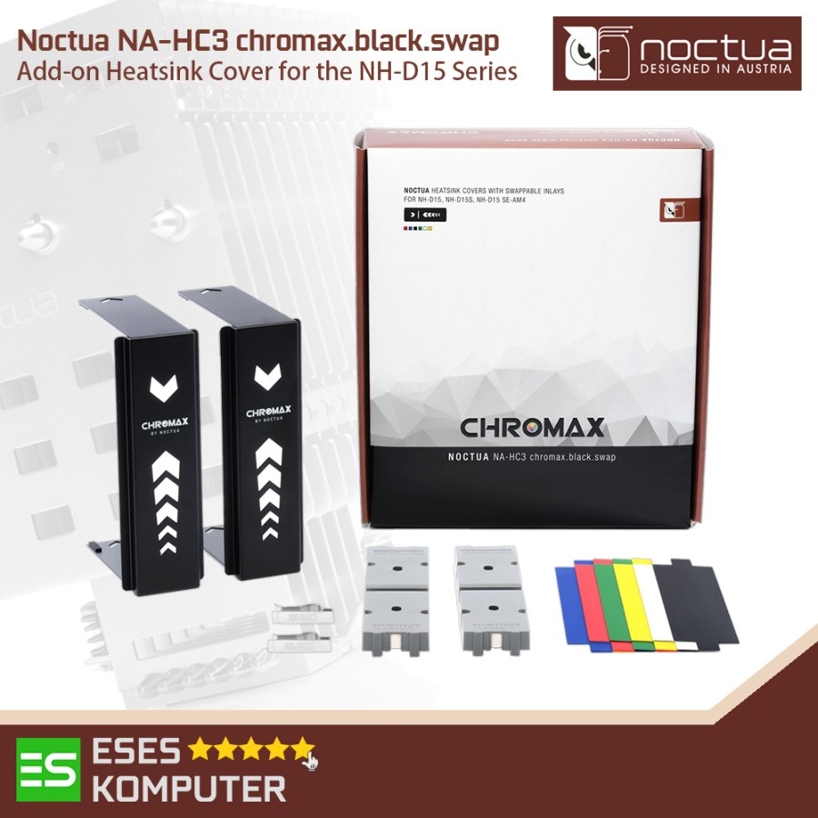 Noctua NA-HC3 Chromax.black.swap Heatsink Cover Voor NH-D15 - Zwart Met Kleuraccenten