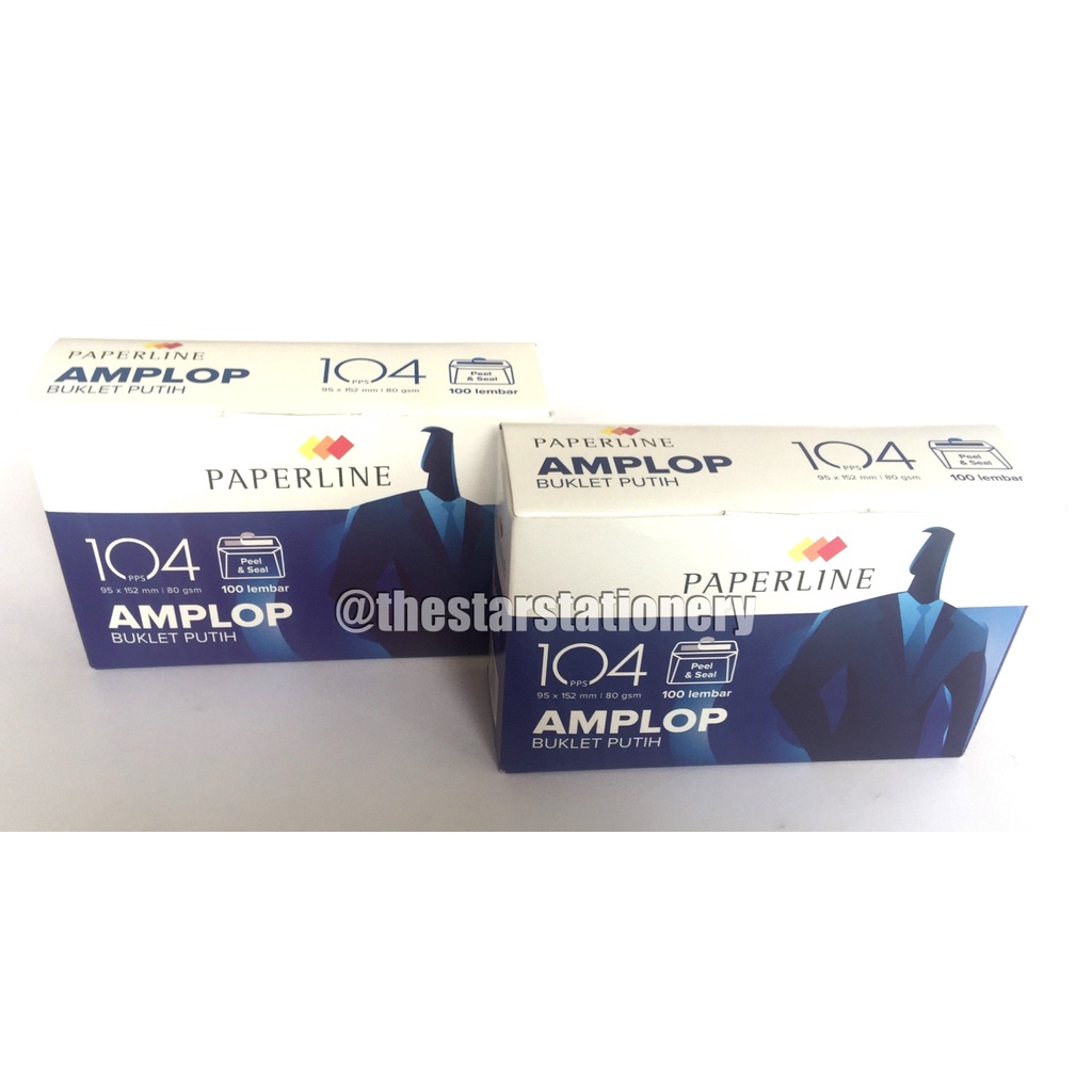 Jual (1 Pack isi 100 Lembar) Amplop Paperline 104 Perekat Ukuran 9,5 x ...