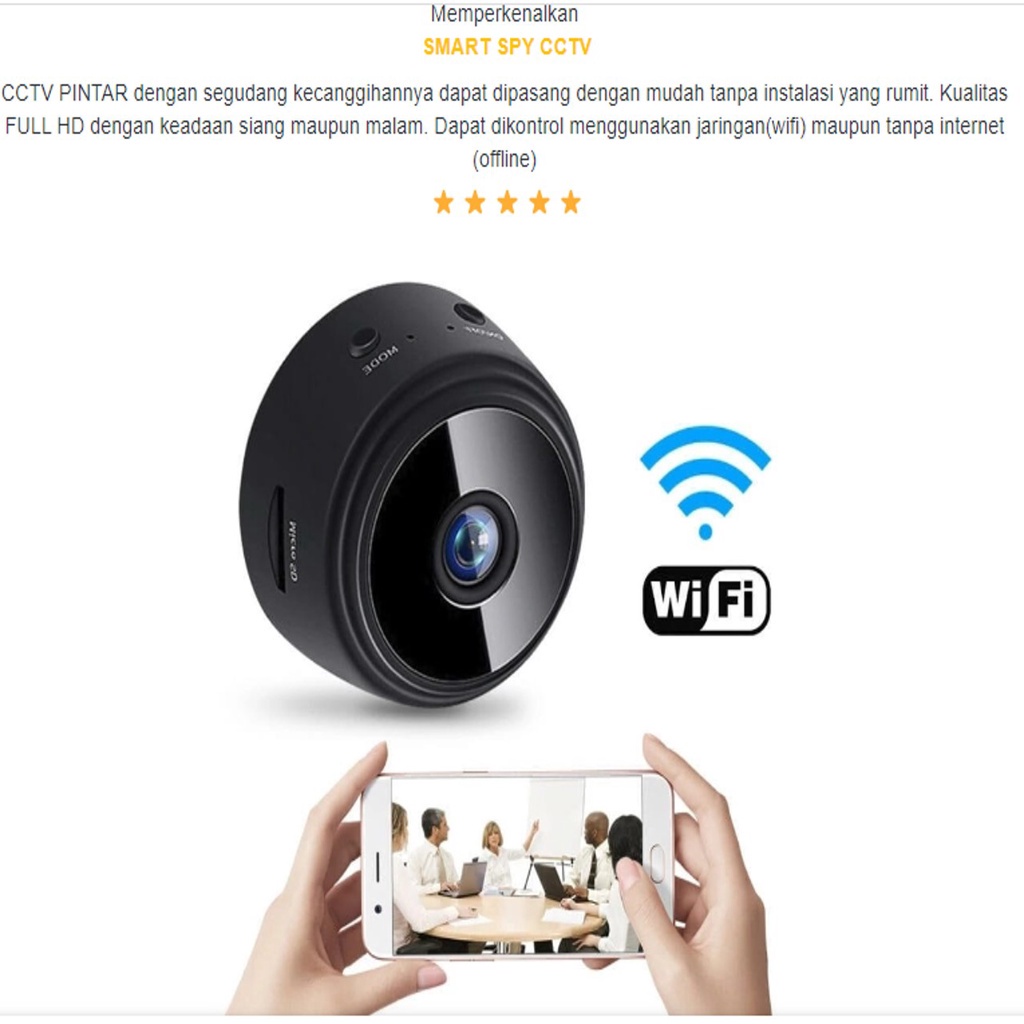 Jual V3 CCTV Wifi Mini Tersembunyi Tanpa Kabel Outdoor bisa diakses